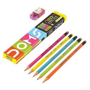 Doms Neon Rubber‑Tipped Pencil( Pack of 5)